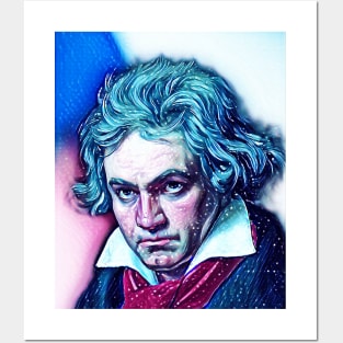 Ludwig van Beethoven snowy Portrait | Ludwig van Beethoven Artwork 13 Posters and Art